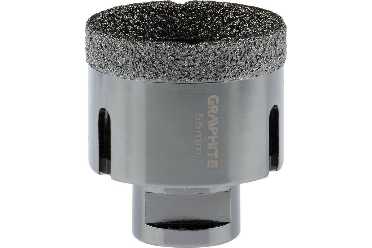 Коронка алмазная вакуумная пайка 55 мм, M14 Graphite 55H313