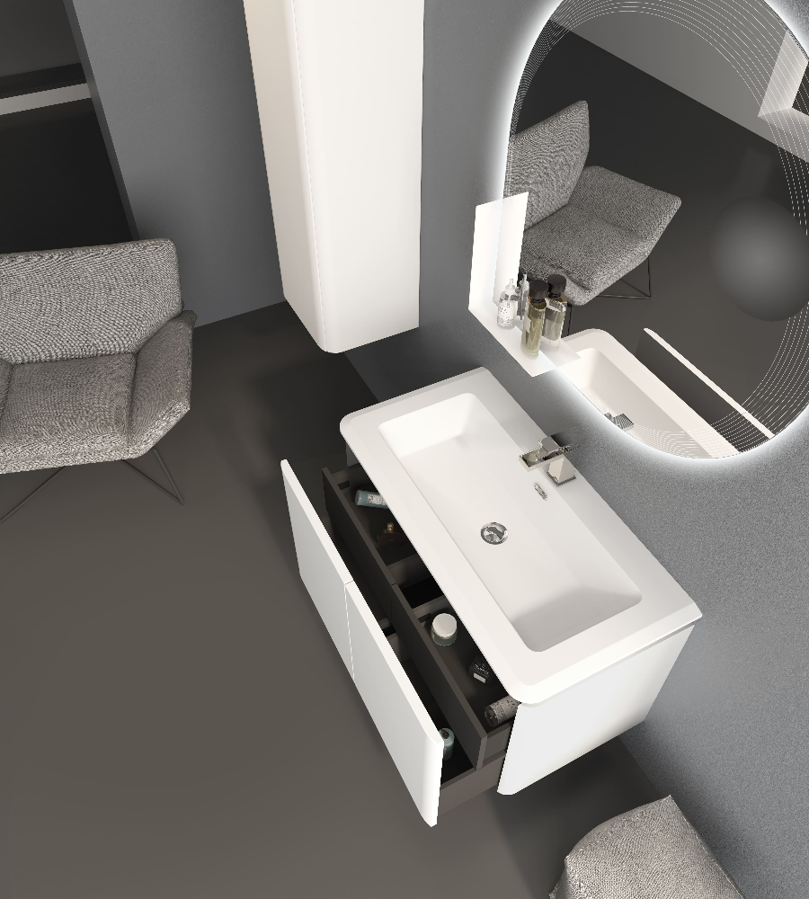 Мебель для ванной Cezares Stylus 95 см Bianco opaco