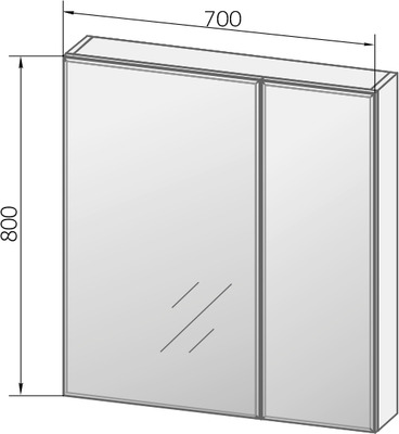 Мебель для ванной Marka One Mix 70Н бетон, 3 ящика, PUSH