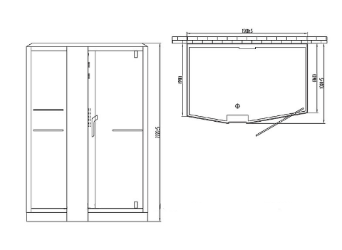 Душевая кабина Orans 89102LW white 150x100 с паром левая