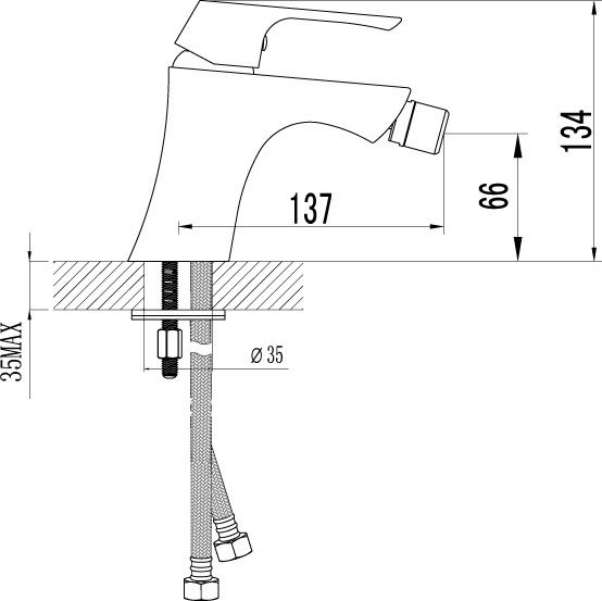 Смеситель для биде Lemark Unit LM4508C