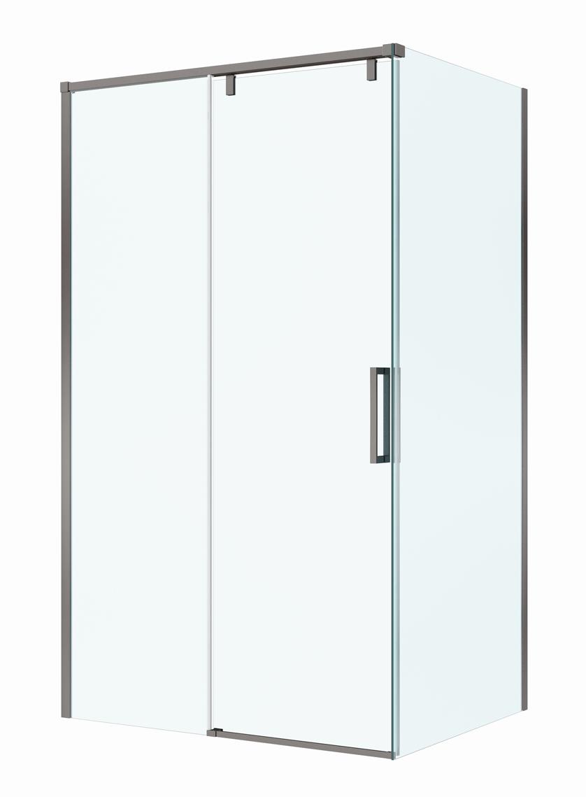 Душевой уголок BelBagno SOFT_CLOSE-1-AH-1-120/100-C-GM 120x100 прозрачный, оружейная сталь Душевой уголок BelBagno SOFT_CLOSE-1-AH-1-120/100-C-GM 120x100 прозрачный, оружейная сталь