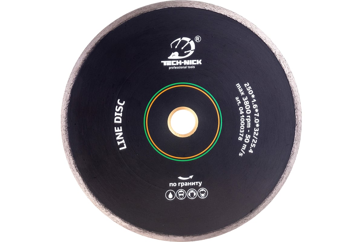 Диск алмазный сплошной по граниту LINE DISC (250х32/25.4 мм) TECH-NICK 41000378