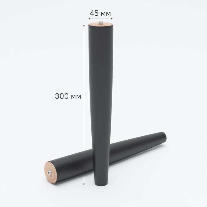 Ножки для мебели Iddis Optima Home OPH30B1i96 2 шт., черный матовый
