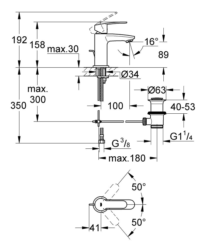 Смеситель для раковины Grohe Eurostyle Cosmopolitan 23037002