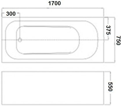 Акриловая ванна WeltWasser WW HB Oker 170x75