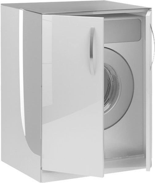 Шкаф De Aqua Трио Люкс 70 см, для стиральной машины, белый