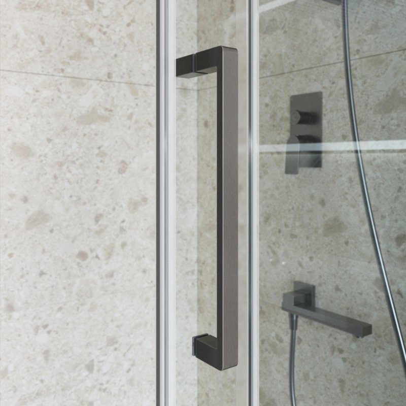 Душевая дверь BelBagno MARINO-2-BF-1-120-C-GM 120x195 прозрачная, оружейная сталь