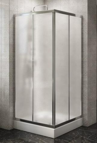 Душевой уголок BelBagno DUE-A-2-90-P-Cr 90x90 текстурный, хром