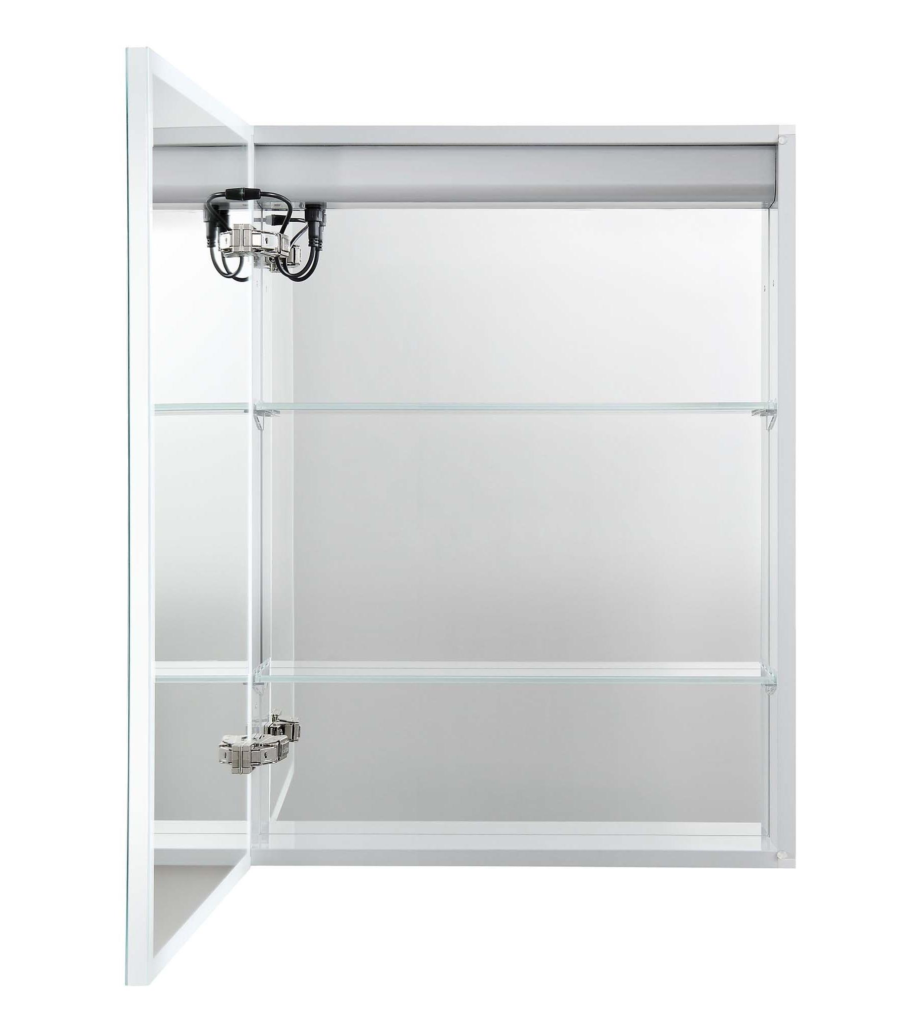 Зеркальный шкаф Aquatek 60x80 см с подсветкой, антипар, хром AQ7603B-MLC