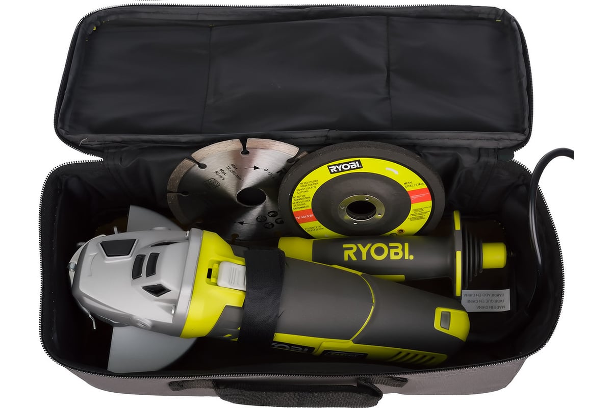 Угловая шлифмашина Ryobi EAG950RB-DF + алмазный диск 5133002272