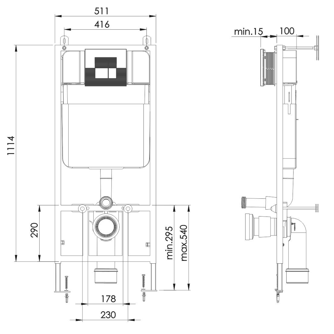 Инсталляция для унитаза Grossman 900.T1.01.000