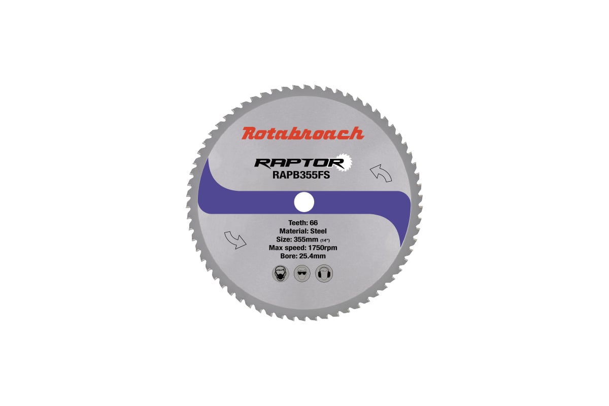 Диск пильный по металлу RAPB355FS (355х25.4 мм; 66T) Rotabroach КБ003164