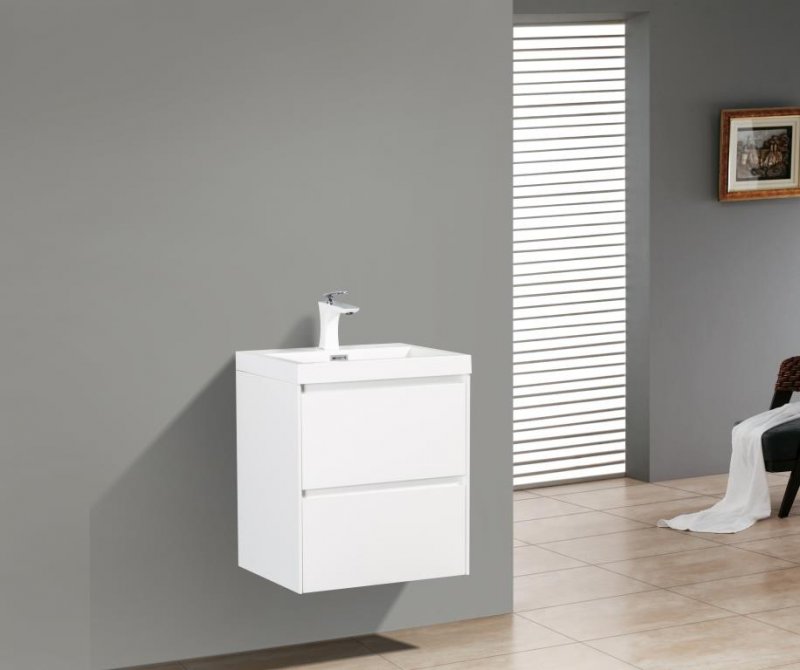 Тумба с раковиной BelBagno Pietra Mini 50 см, Bianco Lucido