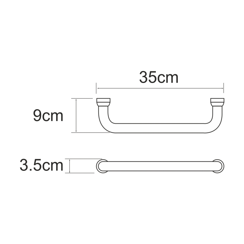 Поручень для ванны WasserKRAFT K-1066NICKEL никель