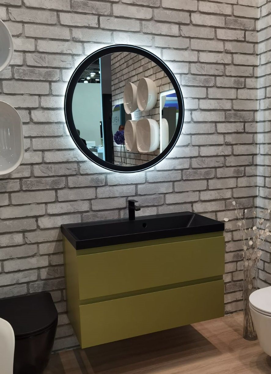 Мебель для ванной Art&Max Bianchi 90 см, оливковый матовый