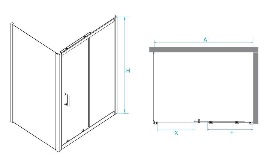 Душевой уголок RGW Passage PA-74 (PA-14B + Z-050-2B) 100x110, прозрачное, черный, 410874101-14