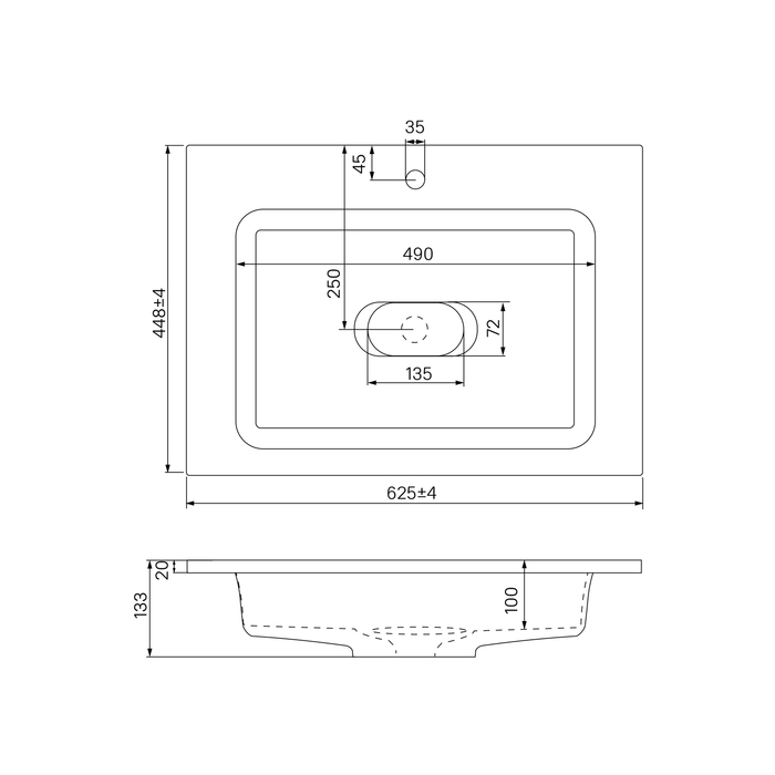 Тумба с раковиной Iddis Esper 60 см подвесная с ящиками ESP60W0i95K, белый