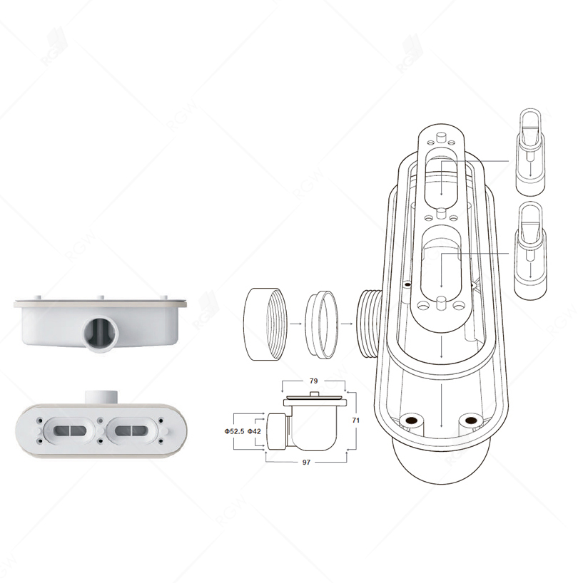 Поддон для душа RGW STL 14212710-01 100x70 белый