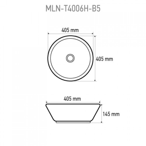 Раковина Melana MLN-T4006H-B5 40.5 см, персиковый