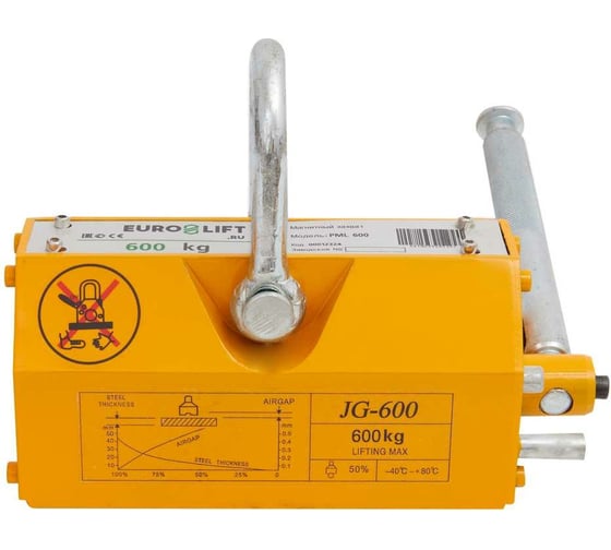 Захват магнитный (г/п 600 кг) EURO-LIFT JG-600 PML-600012324