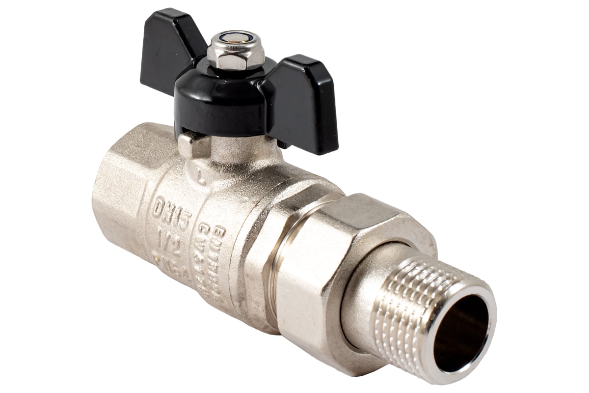 Шаровой кран PROFACTOR с полусгоном PF STRONG ручка бабочка в/н 1/2 дюйма PF UBV 278