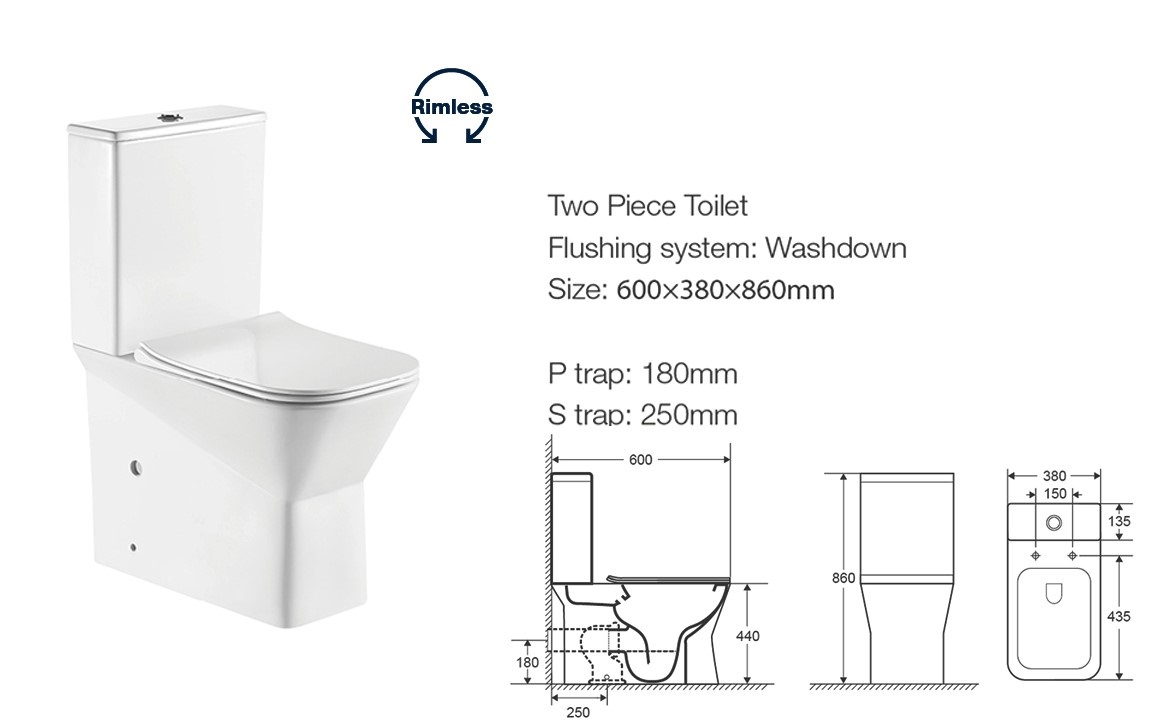 Унитаз компакт Cerutti Ellero CT8458 безободковый, с микролифтом