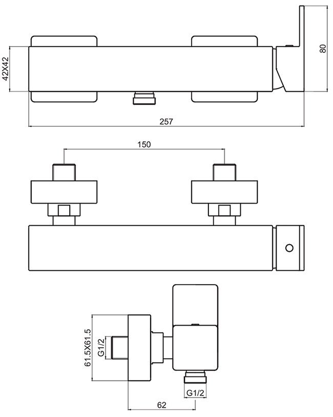 Смеситель для душа AQUAme Savona AQM6813CR хром Смеситель для душа AQUAme Savona AQM6813CR хром