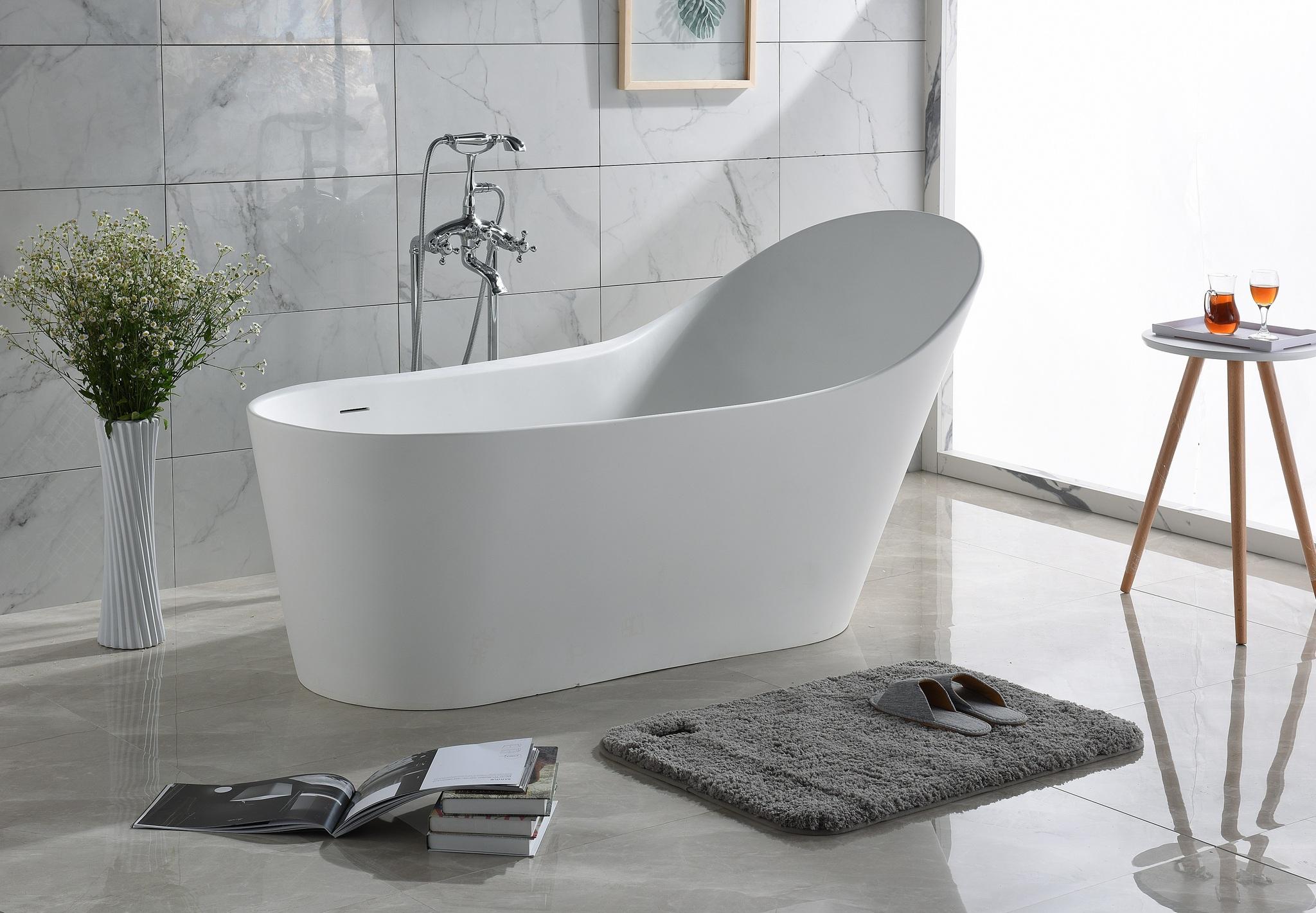 Ванна из искусственного камня Timo Kirsti KIRSTI1785R 178x76 см белый матовый