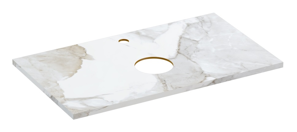 Столешница Cersanit Stone Life 80 см керамогранит, белый сатиновый A63855