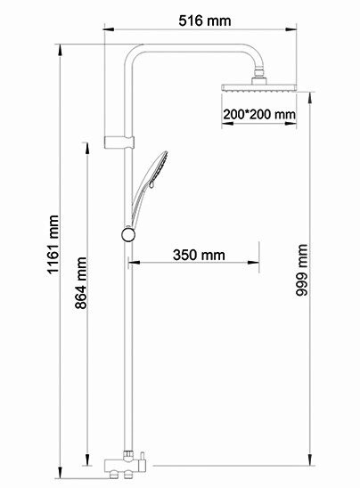 Душевая стойка WasserKRAFT A017 без смесителя