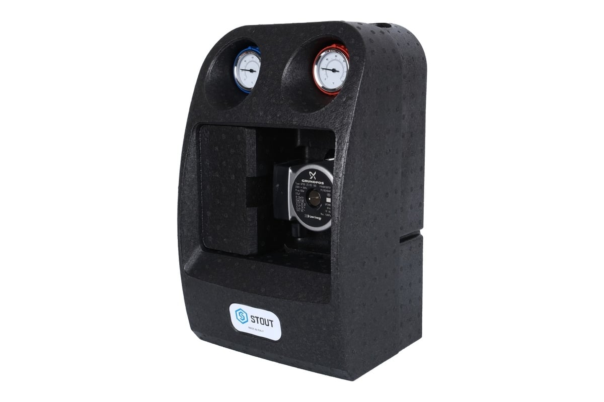 Насосная группа STOUT с 28 пластинами, с насосом Grundfos UPSO25-65 SDG-0038-282502 RG008U9S97E7UK