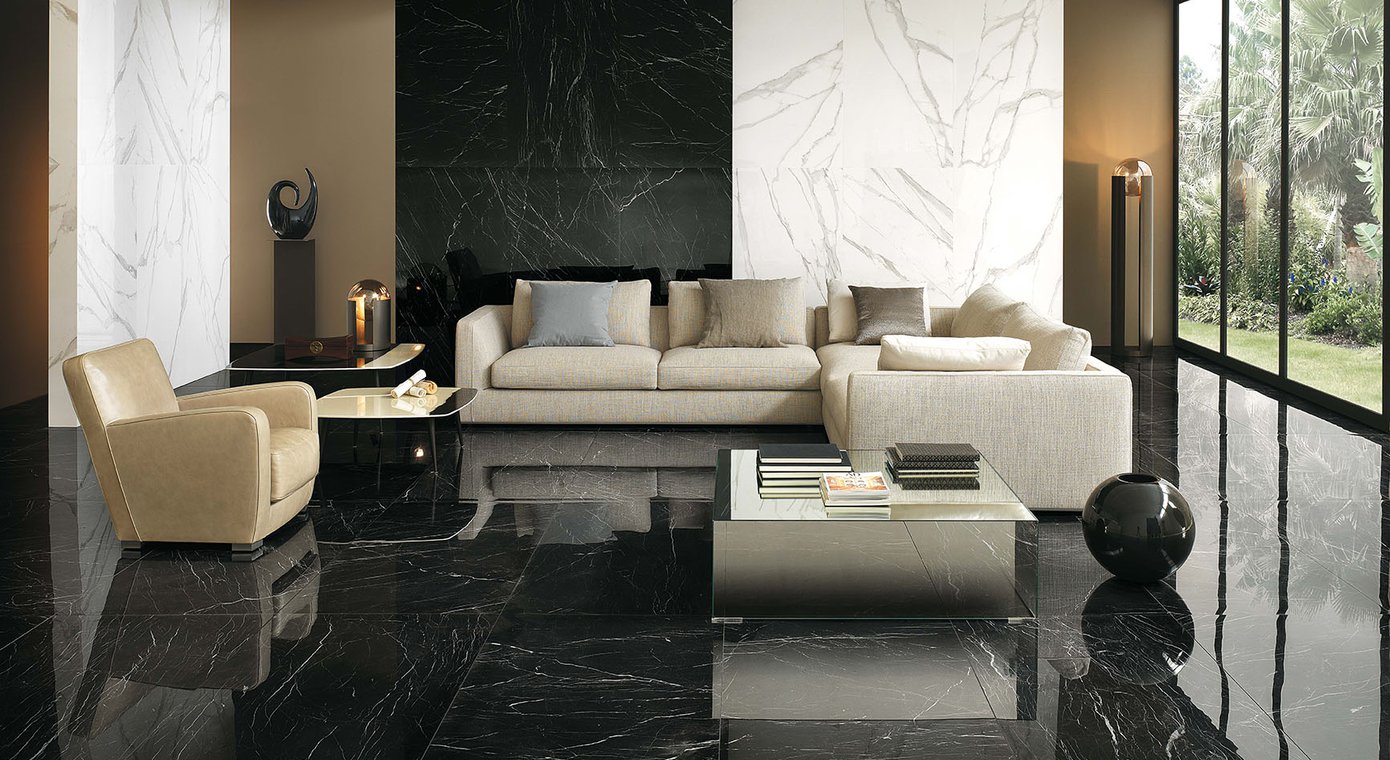 Керамогранит Fap Ceramiche Roma Diamond Nero Reale Brillante 60x60 см, fNEU