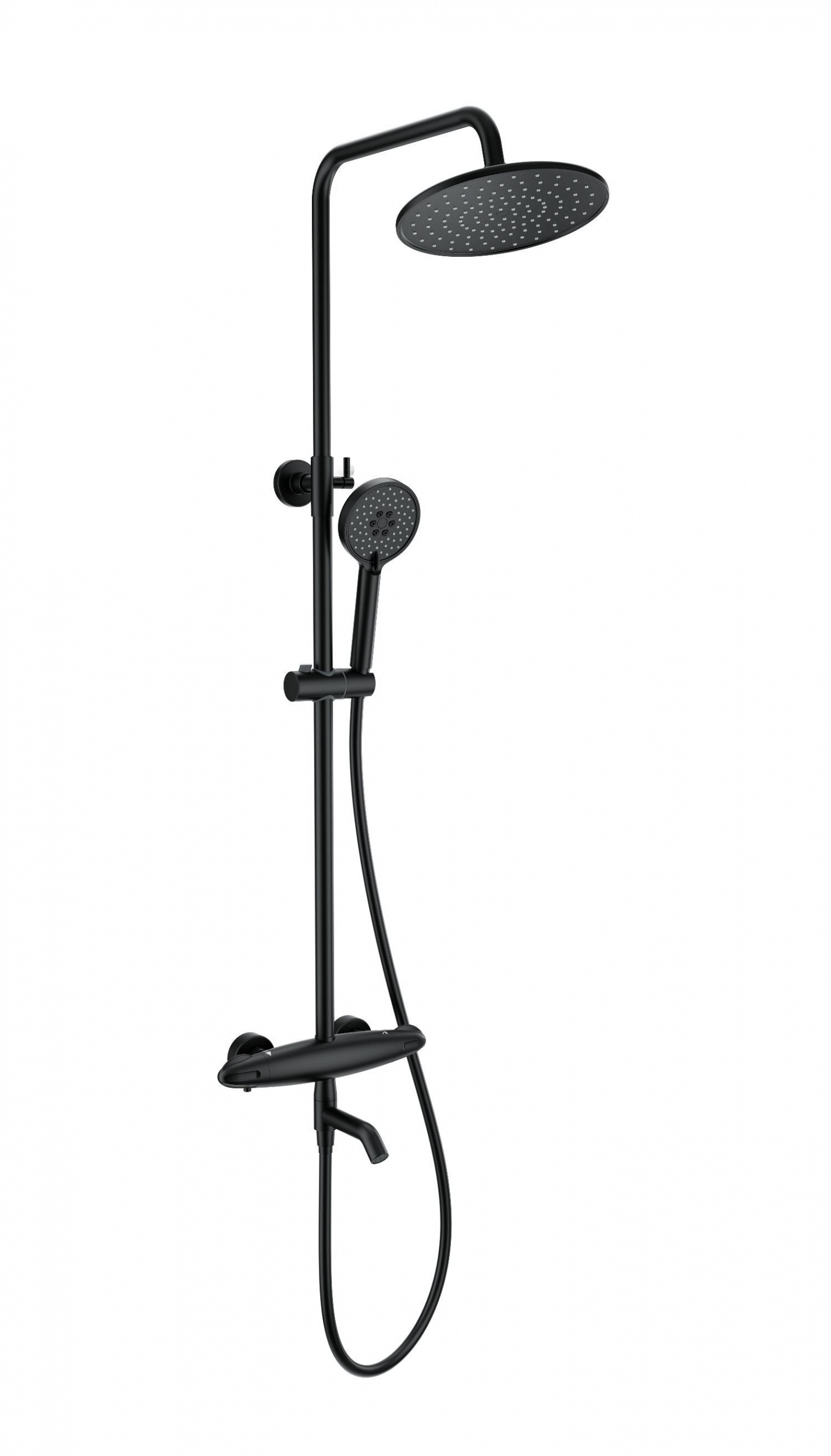 Душевая стойка Wonzon&Woghand Capsule WW-B3031-A1-MB термостат, черный матовый