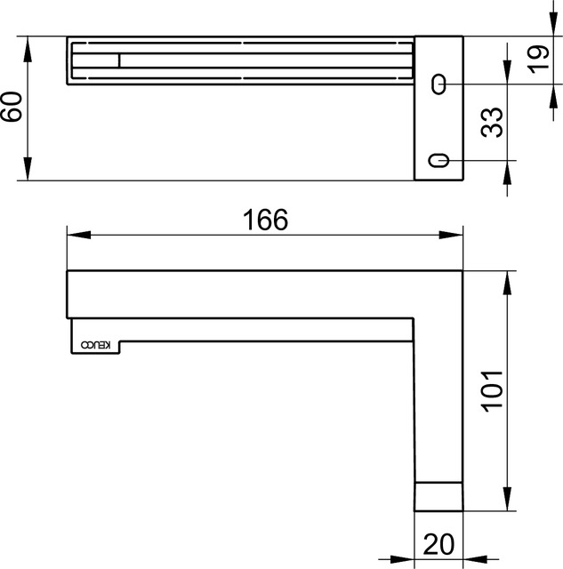 Держатель туалетной бумаги Keuco Edition 90 Square 19162010000 хром