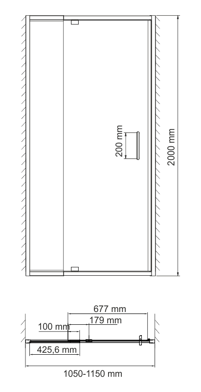 Душевая дверь WasserKRAFT Berkel 48P13 110x200