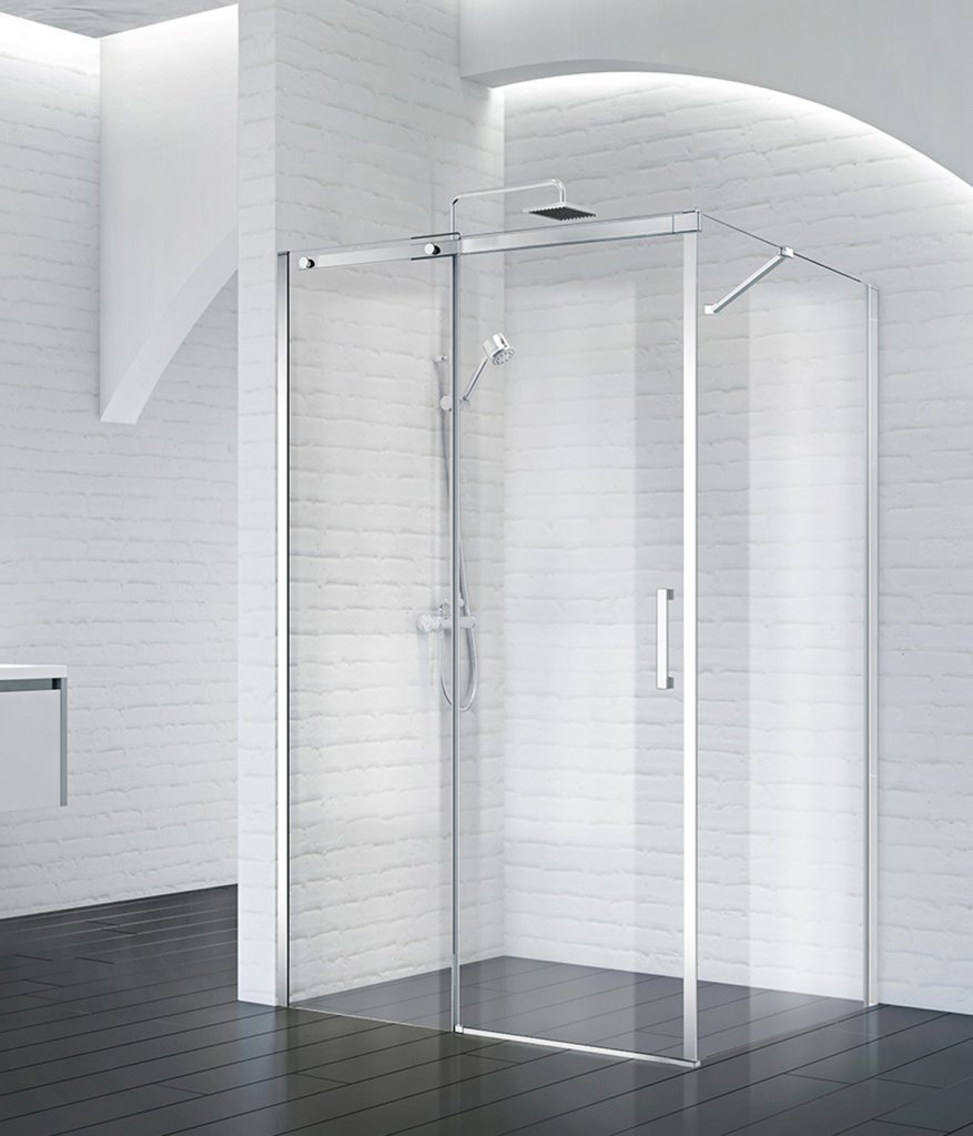 Душевой уголок BelBagno Acqua 140x80 прозрачный, хром