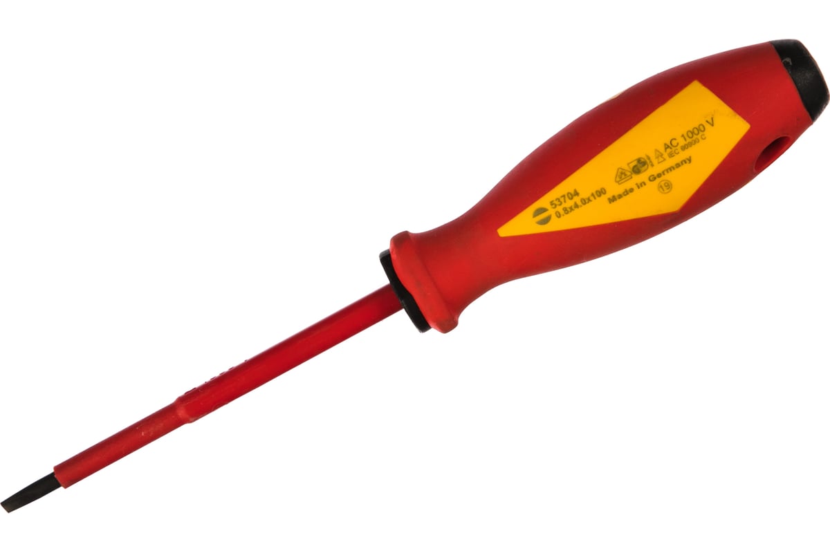 Шлицевая отвертка WITTE MAXX VDE 0,8х4,0х100 мм new 537042016