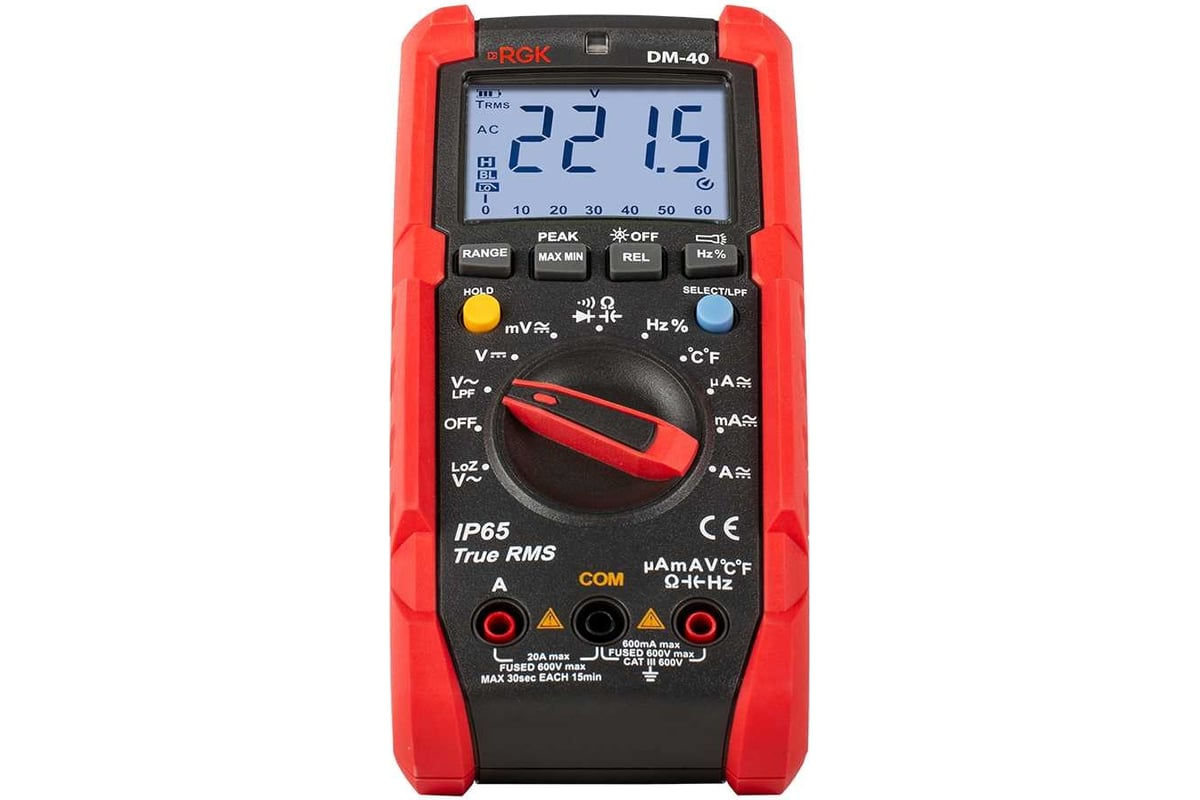 Цифровой мультиметр с поверкой RGK DM-40 779661