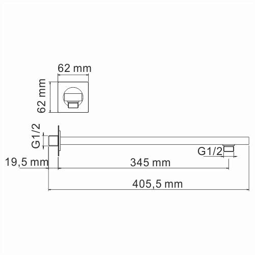 Душевой набор WasserKRAFT Nuthe A9151.219.162 черный матовый