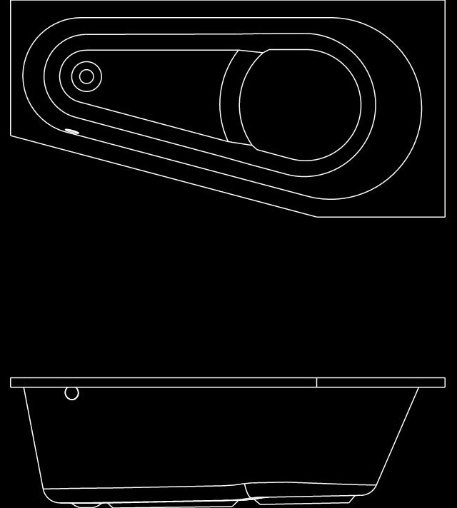 Акриловая ванна Riho Delta 160x80 см R B069001005