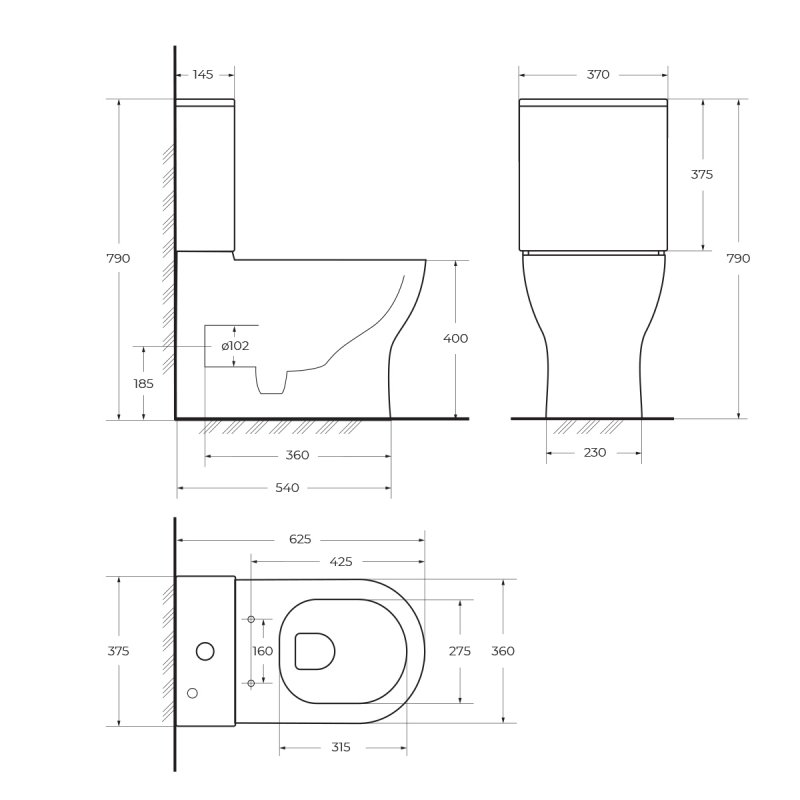 Унитаз-компакт BelBagno Energia BB8134CPR/SC/BB8134T безободковый с сиденьем