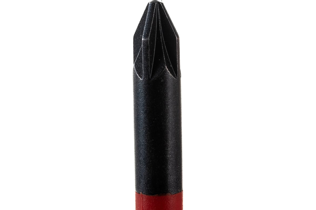 Тонкая отвёртка Knipex VDE 1000V Pozidriv PZ1 крестовая, L стержня 80 мм, 2-комп. рук-ка KN-982501SL