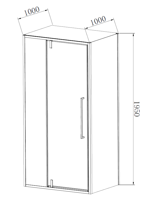 Душевой уголок Vincea Slim-N VSR-4SNP1010CLB 100x100 черный, прозрачный