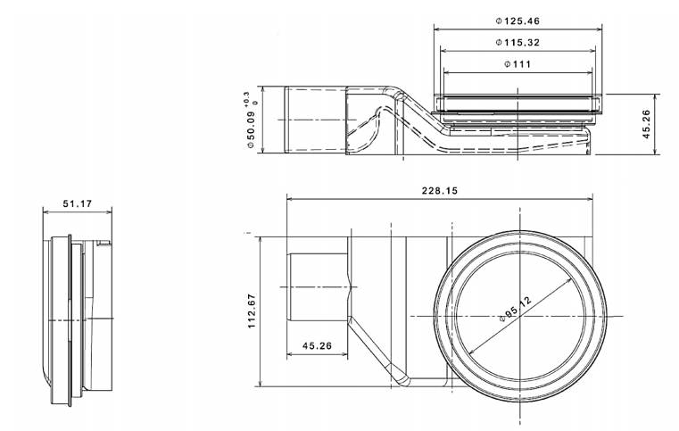 Душевой лоток Pestan Confluo Wall Drain матовый хром