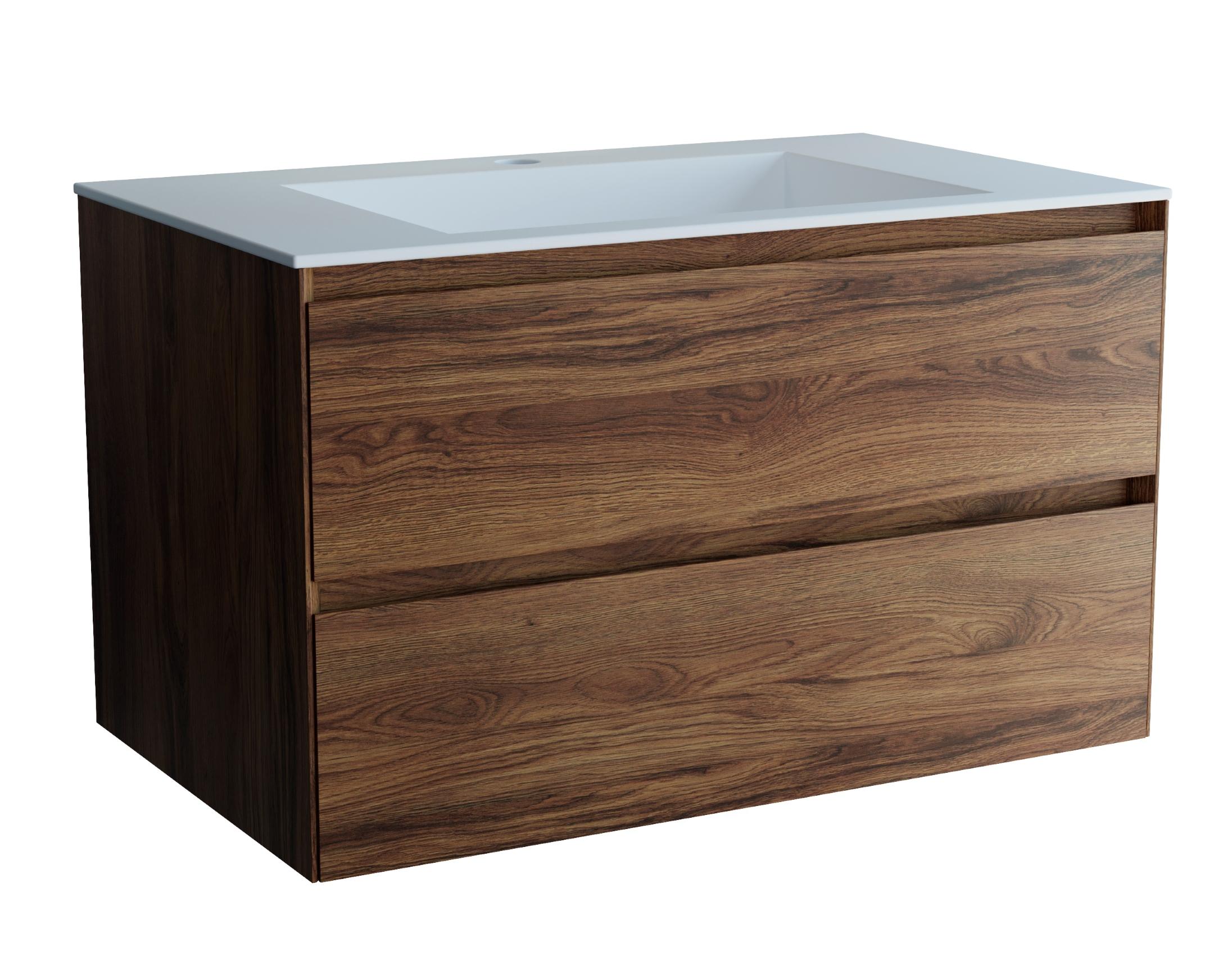 Тумба с раковиной Vincea Luka new 80 см C.Oak