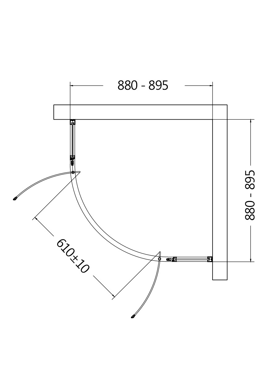 Душевой уголок AQUAme AQM7101-9 90x90 прозрачный, хром