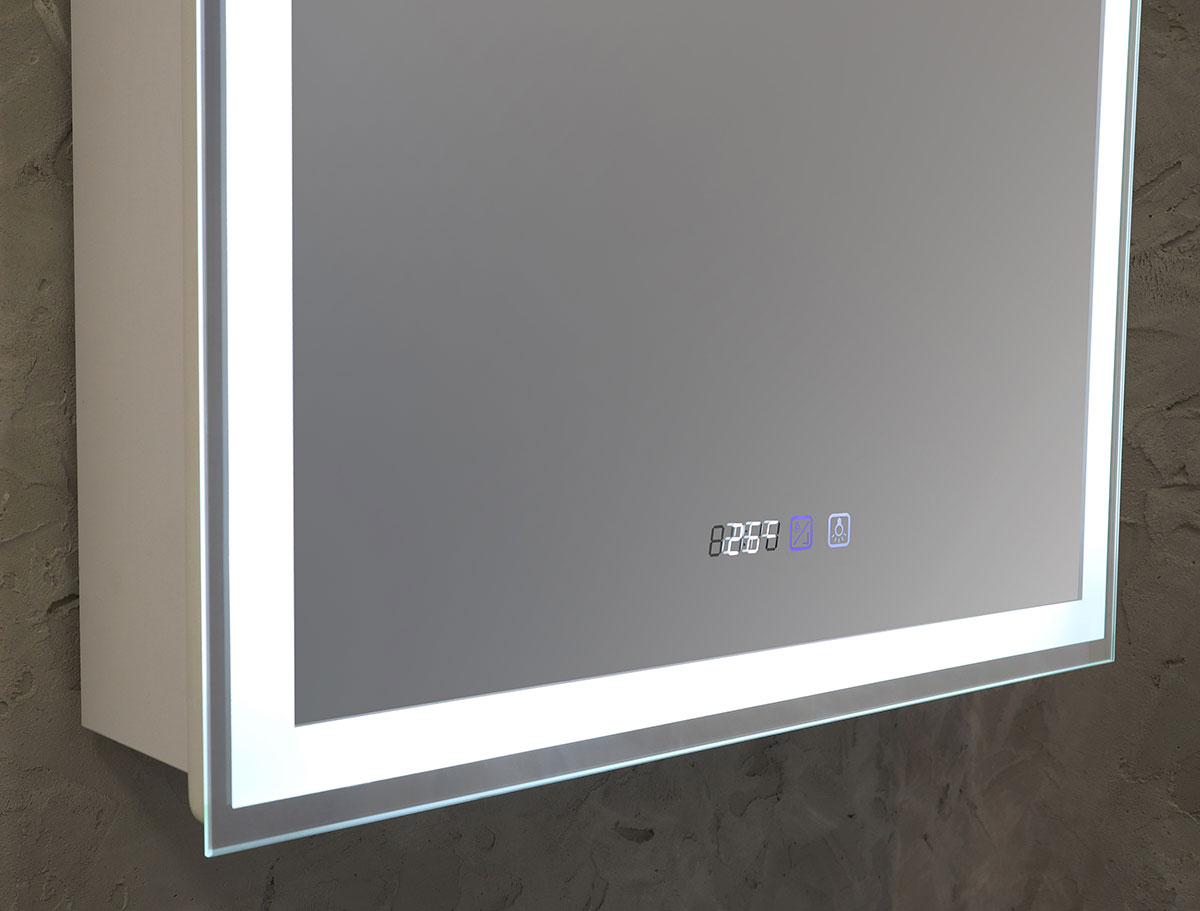 Зеркальный шкаф Silver Mirrors Киото LED-00002356 50 см, с подсветкой и часами