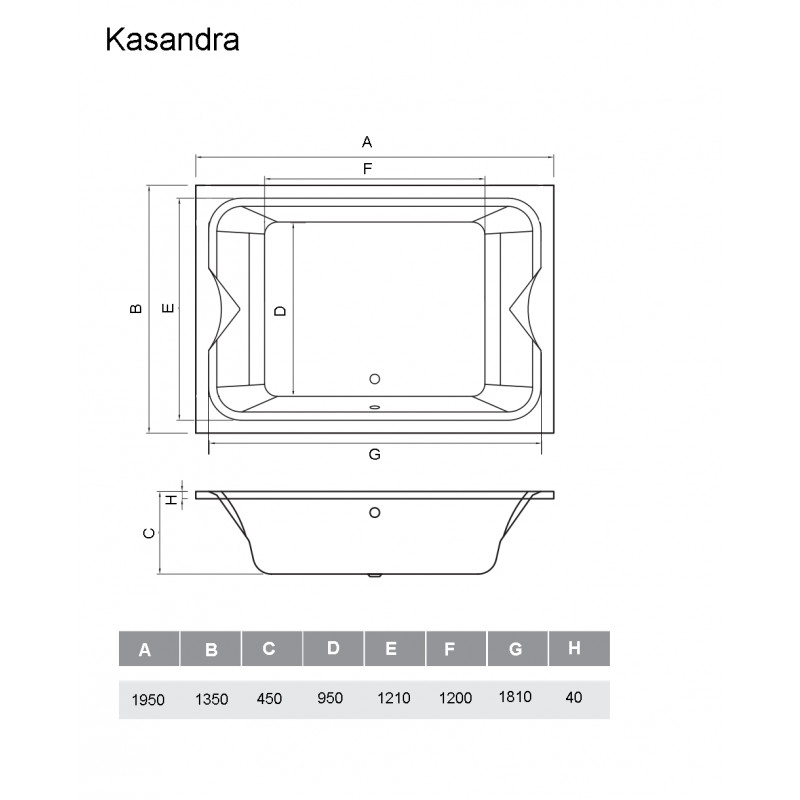 Фронтальная панель Vayer Kasandra 195x56