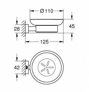 Мыльница Grohe Essentials Cube 40754001